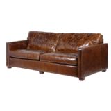 Magnus Brown Leather Sofa - 3 Seater